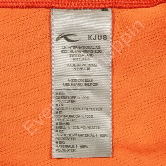 Kjus Pullover Mens M Orange Keano Half Zip Ohoopee Match Club Golf Jacket - Picture 6 of 6